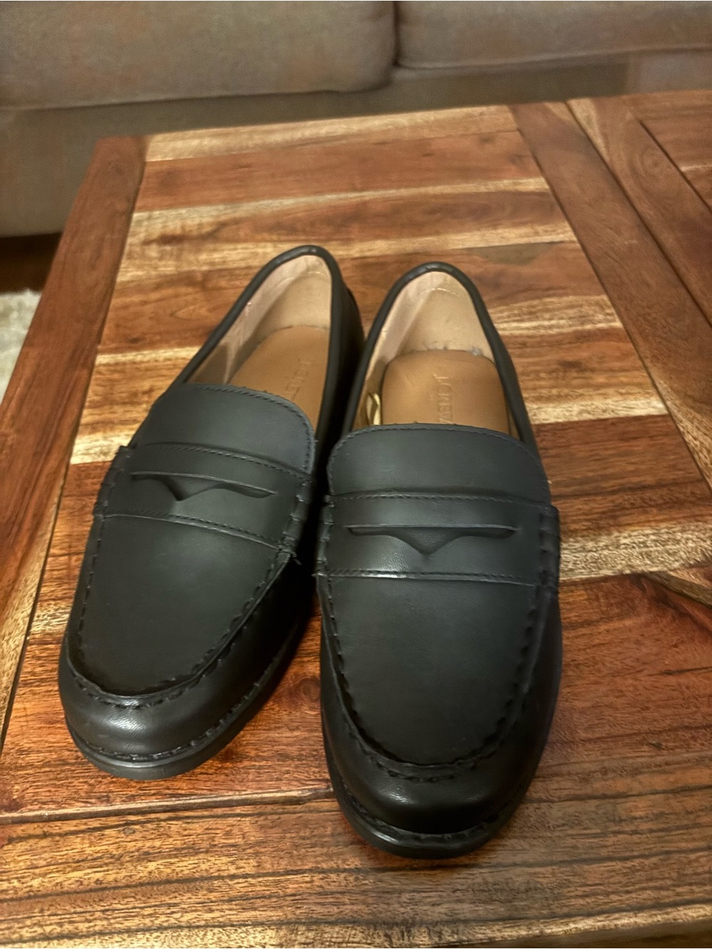 J. Crew Black Kids Penny Loafers